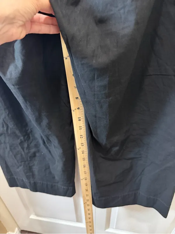 Anthropologie Maeve Colette Crop Black High-Rise Wide Leg Magic Fabric Pants 28P - Image 8