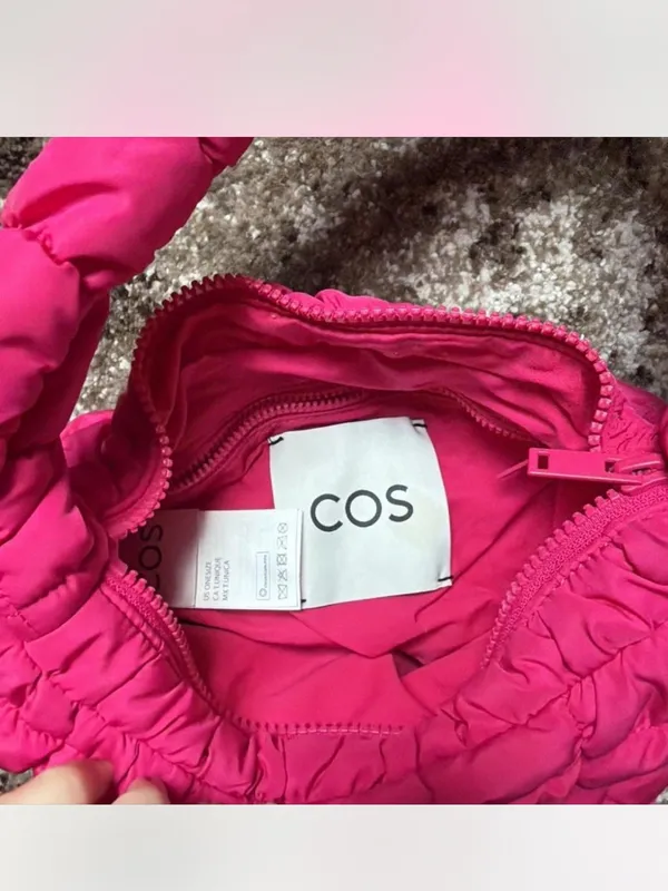 COS Quilted Mini Bag in Bright Pink Hobo Style - Image 3