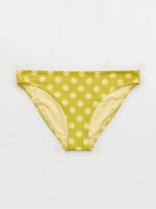aerie Lime and White Polka Dot Bikini Bottom - Image 3