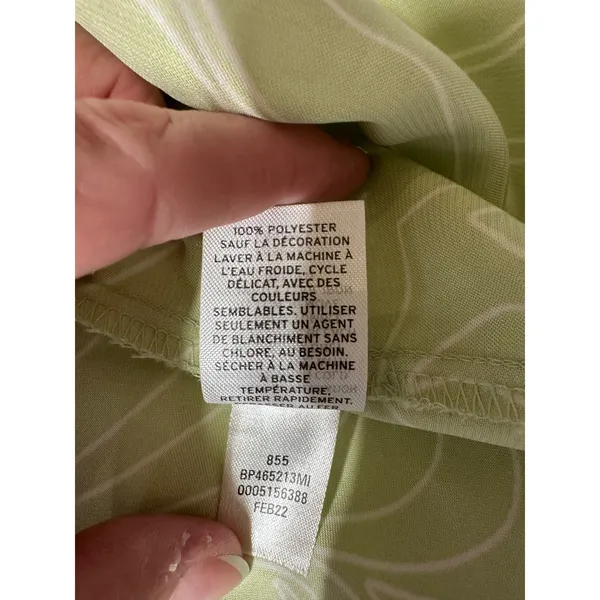BP Nordstrom Sage Green Swirl Satin Lace Trim Slip Mini Dress XS BP465213MI - Image 7