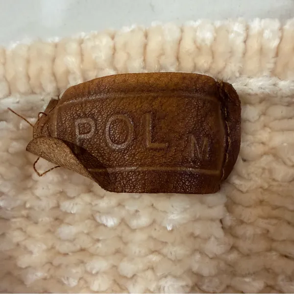 POL Chenille Granny Square Crochet Knit Cardigan Sweater Women’s Medium Vanilla - Image 3