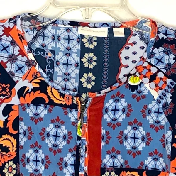 NY&C New York & Company Patchwork Quilted Bomber Jacket Small Cottagecore - Image 3
