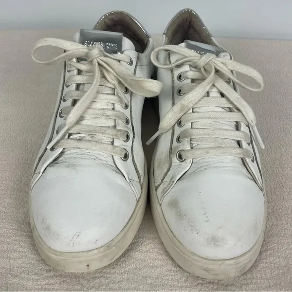 Blackstone White RL90 Low Top‎ Sneaker with Silver Accents - Image 2