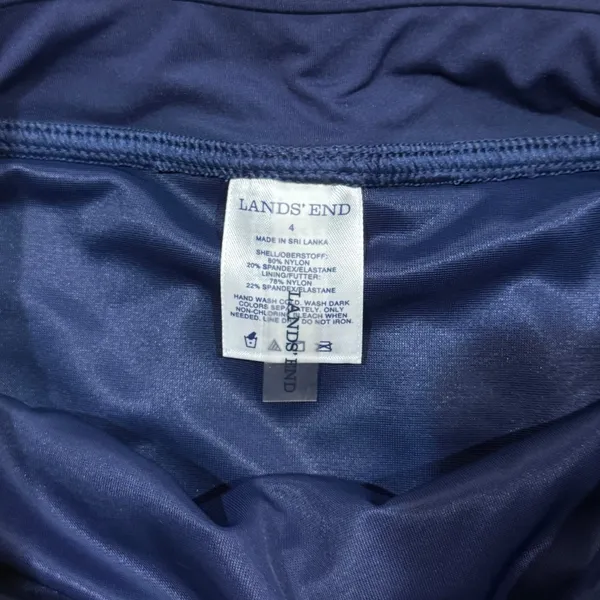 Lands' End Womens Navy Blue Swim Skirt with Attached Brief Size 4 - Image 2