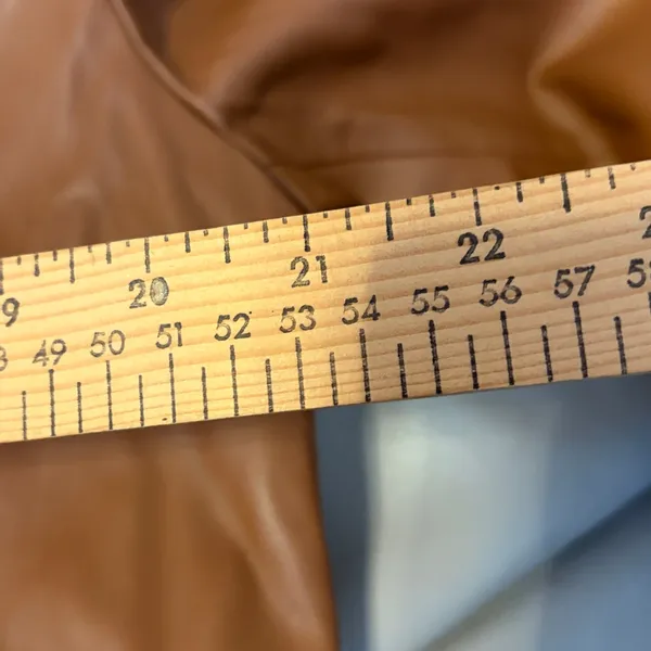 Zara Camel Brown Faux Leather Trench Coat - Image 13