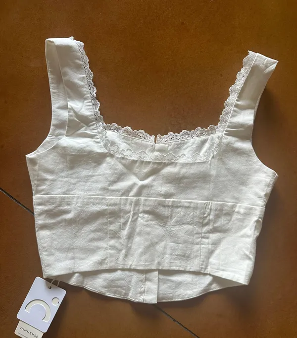 Commense Lace Trim Corset Top - Image 5