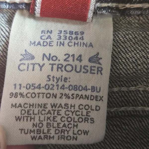 Stetson Women No 214 City Trouser Denim blue Jeans Wide Leg Size 10 (30x28) 90s - Image 6