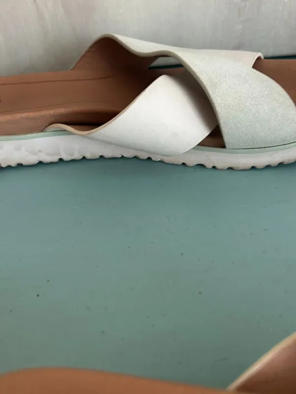 UGG Kari Sandal Leather Suede Pastel Women's Size 8 Slide Sandals - Image 8