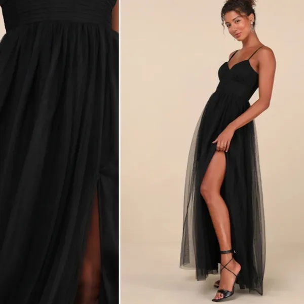 LULU's Prom Wedding Elegant Chic Sexy Elegant Bustier Tulle Romantic Maxi Dress - Image 2