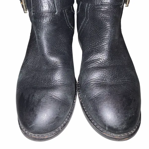 Tory Burch Black Pebbled Leather Teresa Tall Riding Boots Shoes 6 - Image 5