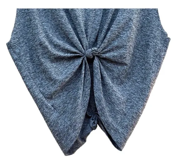 Beyond Yoga Crossroads Bralet Front Twist Gray Space Dye Crop Top Small - Image 4