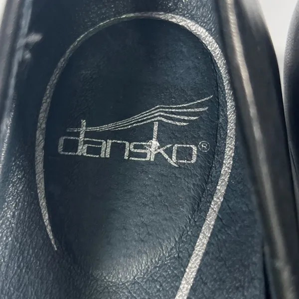 Dansko Oksana Slip-On Loafer Women 38 Black Leather Comfort Low Heel Work Shoes‎ - Image 7