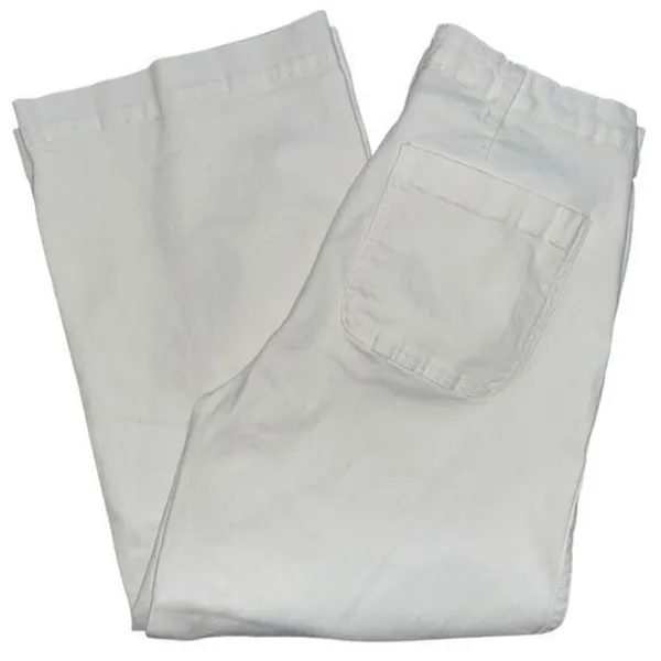 Oat New York Women’s Size 6 28 White Wide Leg High Rise Cropped Denim Jeans - Image 2