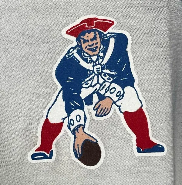 NFL New England Patriots White Blue Lace Up Vneck Tshirt - Image 5