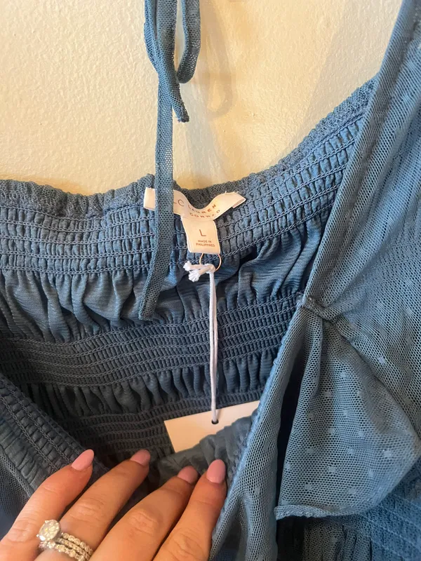 NWT Lauren Conrad Smocked Long Sleeve - Image 2