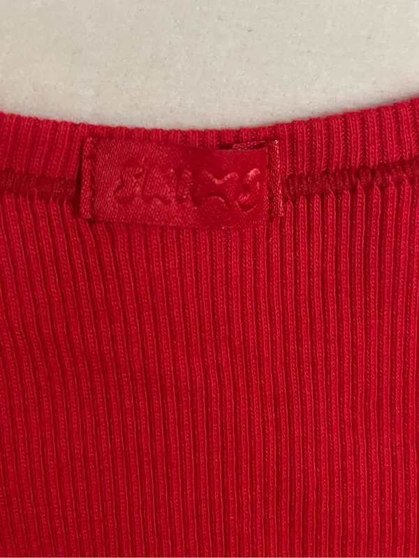 Skims Ribbed Red Scoop Neck Tank Top Size XL Special Edition Color - Image 5