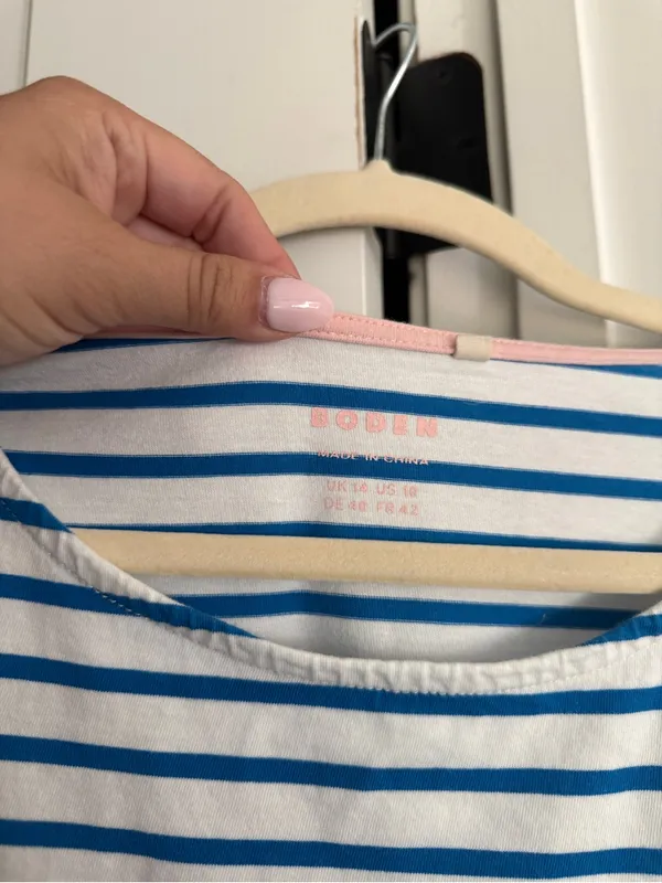 Boden Ella Long Sleeve Breton-Navy‎ striped top - Image 3