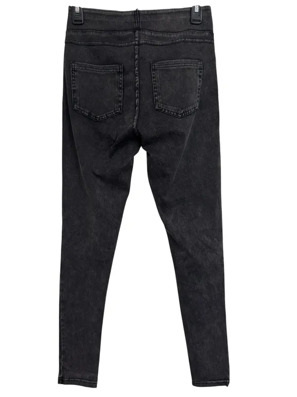 HALARA Flex High Waisted Pocket Denim Casual Leggings Washed Black size M - Image 2