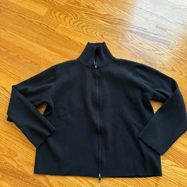 Knit Loose Set Mock Neck Blouse High Waist Flare High Rise Pants Cardigan Winter - Image 13