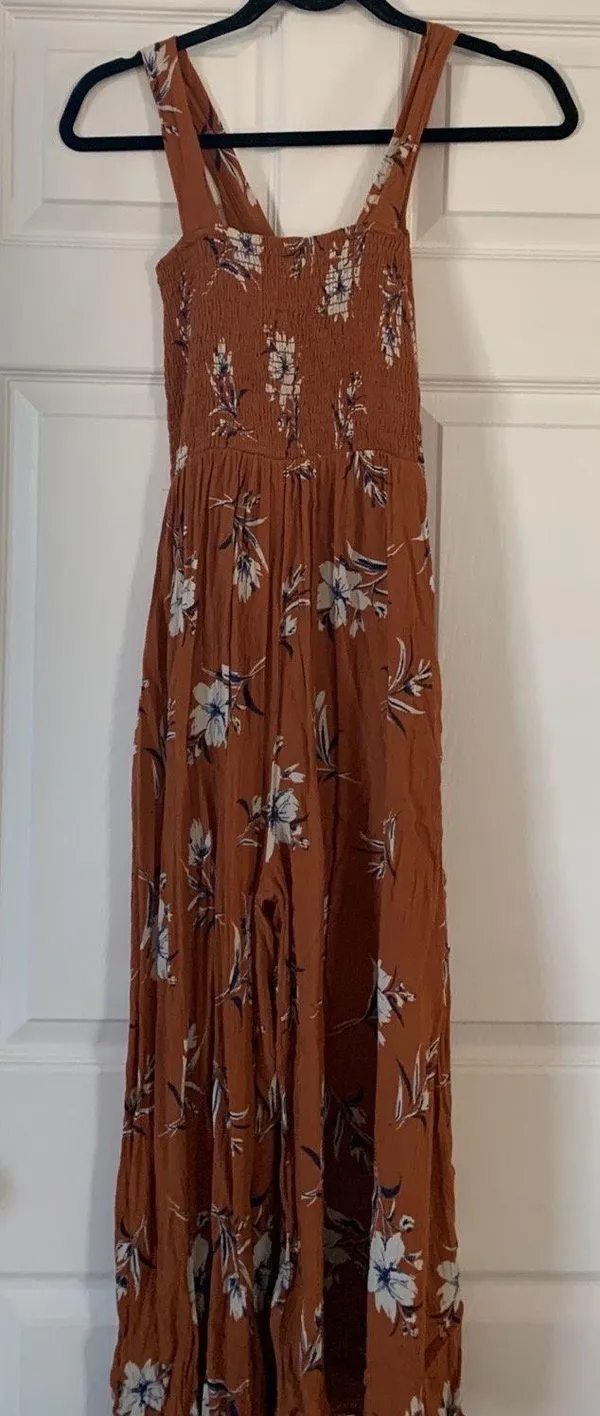 By Together Boutique Rust Smocked Jumpsuit - Image 2