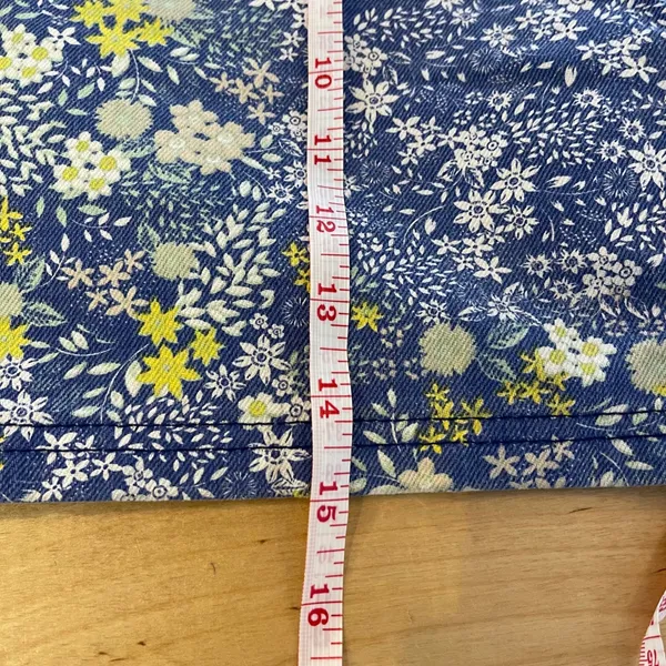 Laura Ashley Urban Outfitters Floral Denim Mini‎ Skirt Medium Blue Yellow White - Image 8
