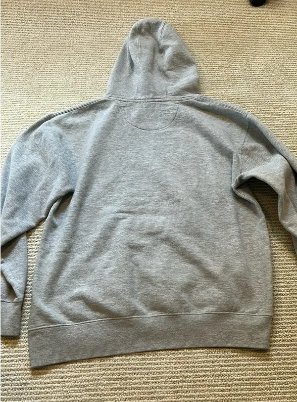 Detroit Gray Hoodie with Kangaroo Pocket M - Image 2