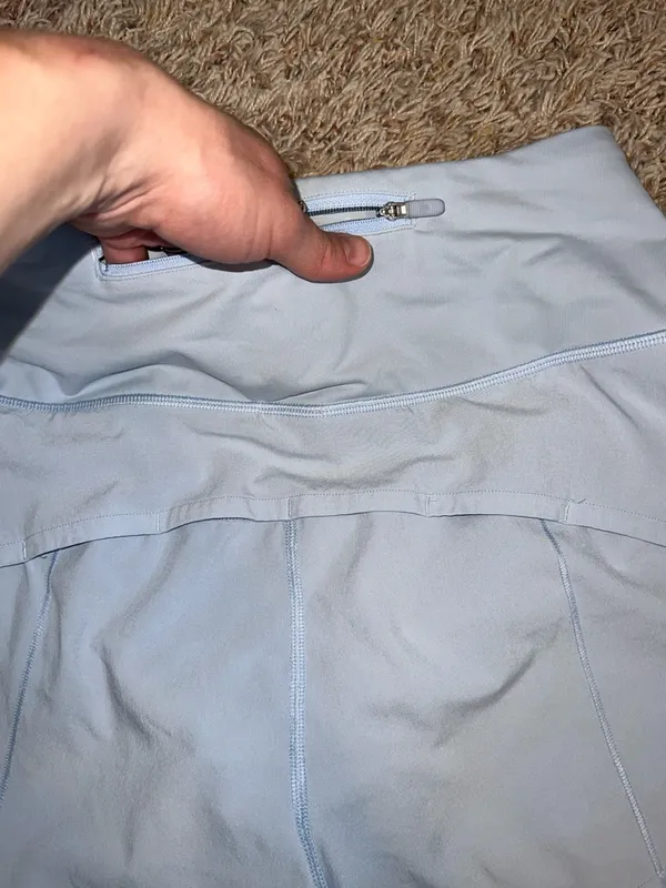 lululemon athletica Light Blue High-Waist Athletic Shorts Sz 6 - Image 6