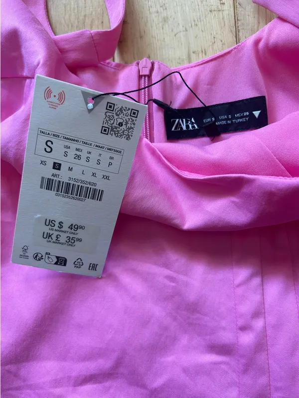 ZARA Pink Mini Dress - Image 3