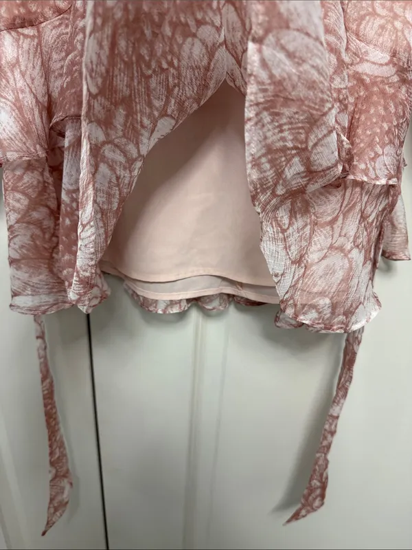 Selfie Leslie Blush Floral Wrap Mini Dress - Image 7