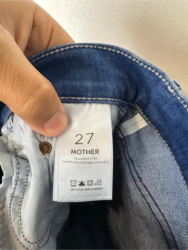 Mother The Insider Crop Step Fray Jeans Women’s Sz 27 - Image 9