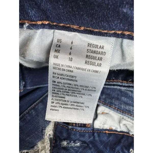 American Eagle Super Stretch X Jegging Distressed Holes Jeans Womens‎ 6 Regular - Image 6