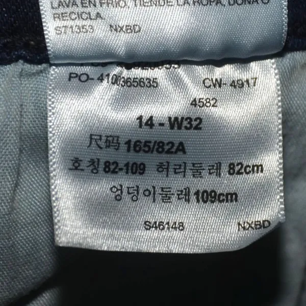 Signature Levis Strauss Size 14 Modern Skinny Shorts Denim Blue Jean Raw Hem - Image 10
