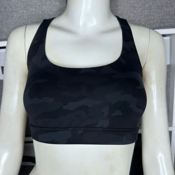 Lululemon Energy Bra Incognito Camo Multi Grey Size 4 - Image 3