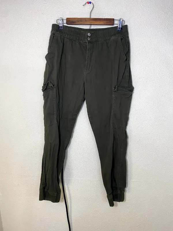 Madden Girl Womens Cargo Jogger Pants Olive Green Size XL - Image 2