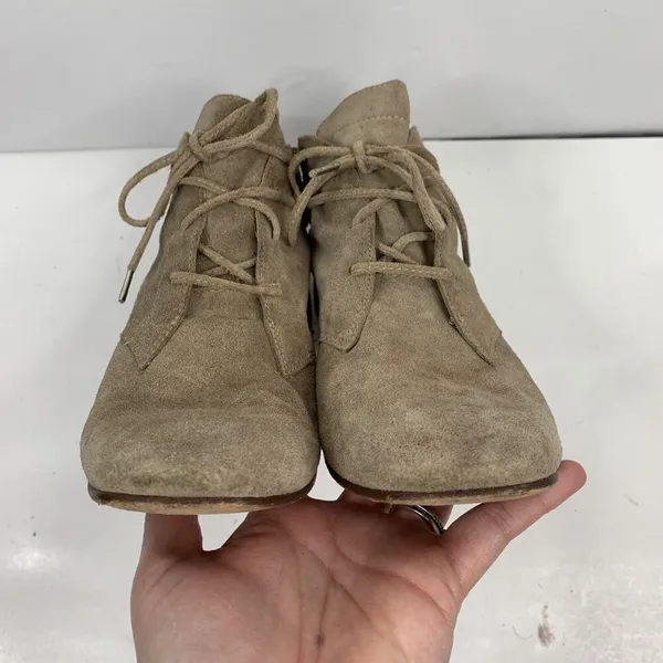 Elizabeth and James Size 8.5 B Bootie E-Camo Lace Around Suede Tan Stone Women’s - Image 7