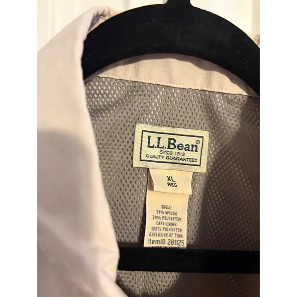 LLBean‎ Womens No Fly Zone Long Sleeve Button Up Outdoor Shirt Sand Dune XL Reg - Image 3