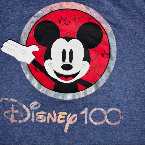 Disney Mickey Mouse Red and Blue Graphic Tee - Image 4
