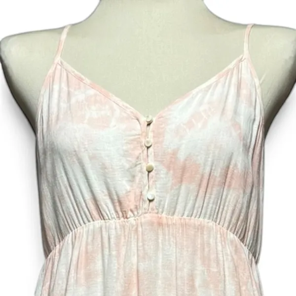 Rails Delilah Peach Pink Tie Dye Linen Sleeveless Midi Dress Revolve Medium - Image 3