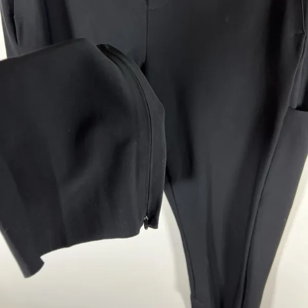 Athleta Stella‎ Shale Black Ankle Zip Stretch Trouser Pants Women's Size 12 - Image 4