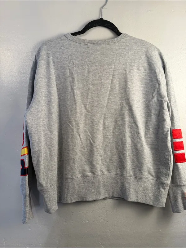 Disney Gray Sweatshirt with Red & Yellow Appliqué size medium - Image 7