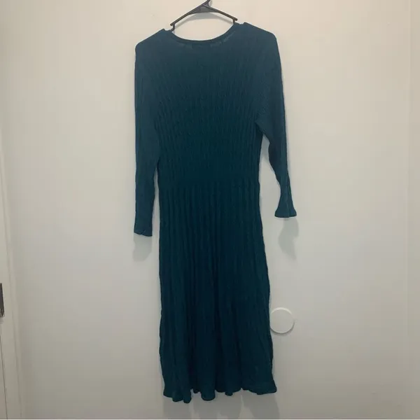 Dressbarn Blue Ribbed Sweaterdress Women's 1X - Image 13