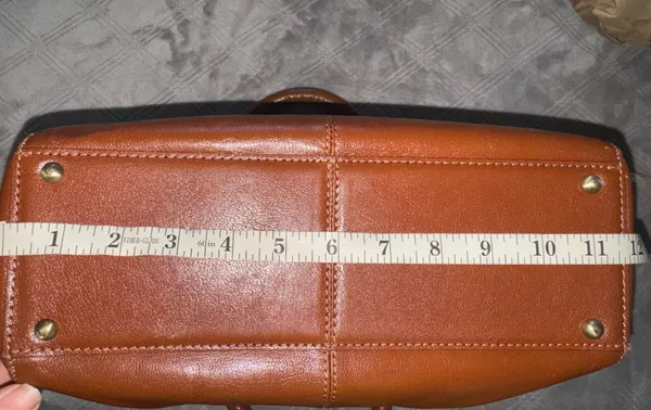 Rachel Roy Brown Leather Satchel Handbag - Image 6