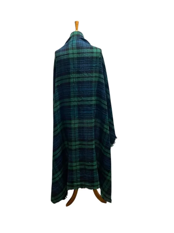 ModCloth Tartan Plaid Blanket Scarf Green One Size Preppy Coastal Academia Fall - Image 12