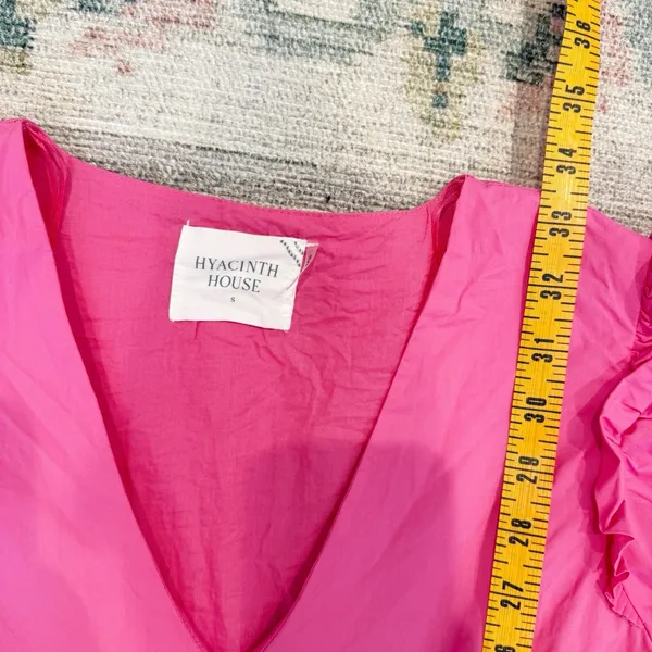 Tuckerneck Hyacinth‎ House Fuchsia Pascale Mini Dress Small Tiered Puff Sleeve - Image 6