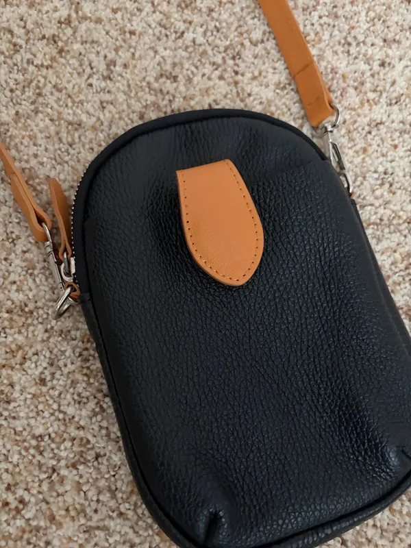 Black and Brown Crossbody Purse - Image 2
