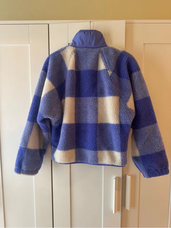 FP Movement by Free People Blue & White Check Teddy Jacket - Image 2