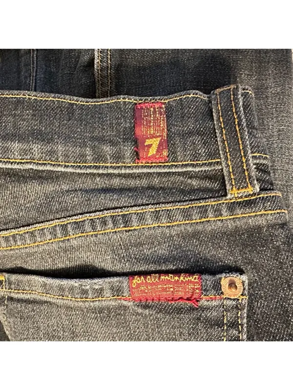 7 For all Mankind Double Stone Wash Bootcut Jeans Size 27 - Image 5