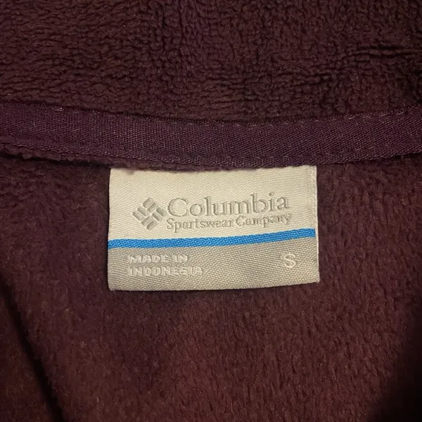 COLUMBIA Womens‎ Benton Springs Full Zip Fleece Jacket Burgundy Size S Small - Image 5