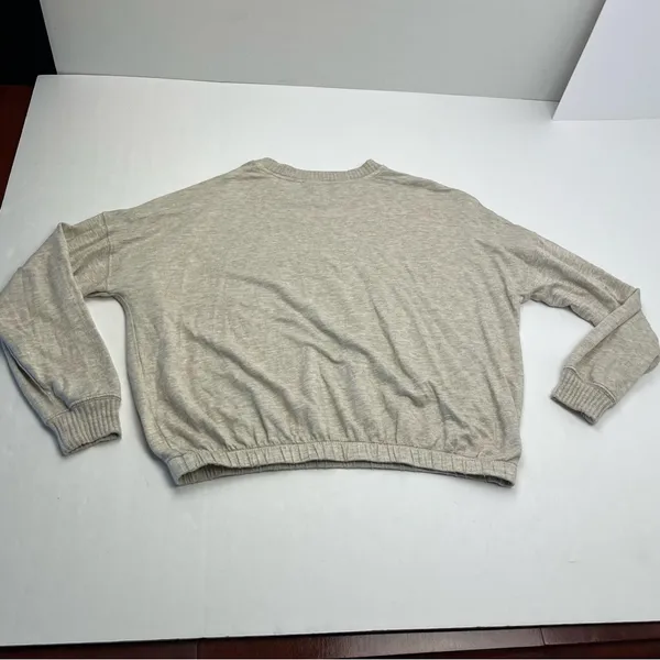 Magaschoni Sweater Womens Size‎ XS Oatmeal Tan Cream Top Knit Crewneck Pullover - Image 8