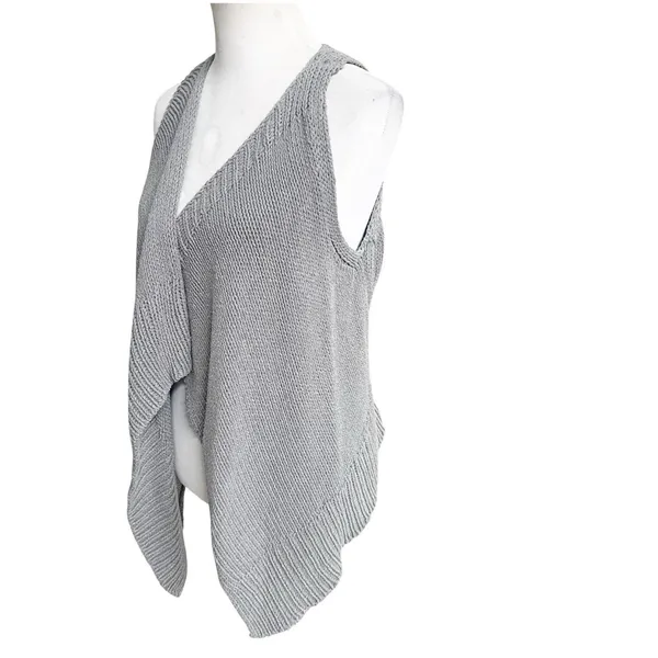 Theory Women’s Draped Knit Vest Size Large Gray Minimalist Quiet Luxury - Image 2